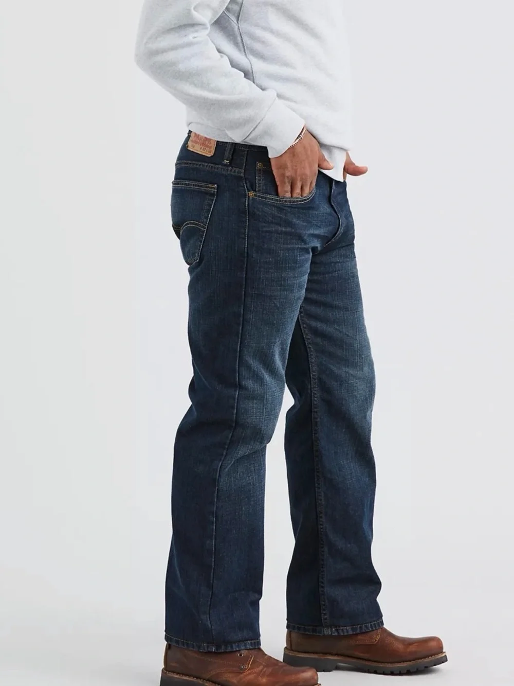 Levi's Blue Medium Wash Loose Fit Straight Leg Cotton Denim Jeans Size 31x34